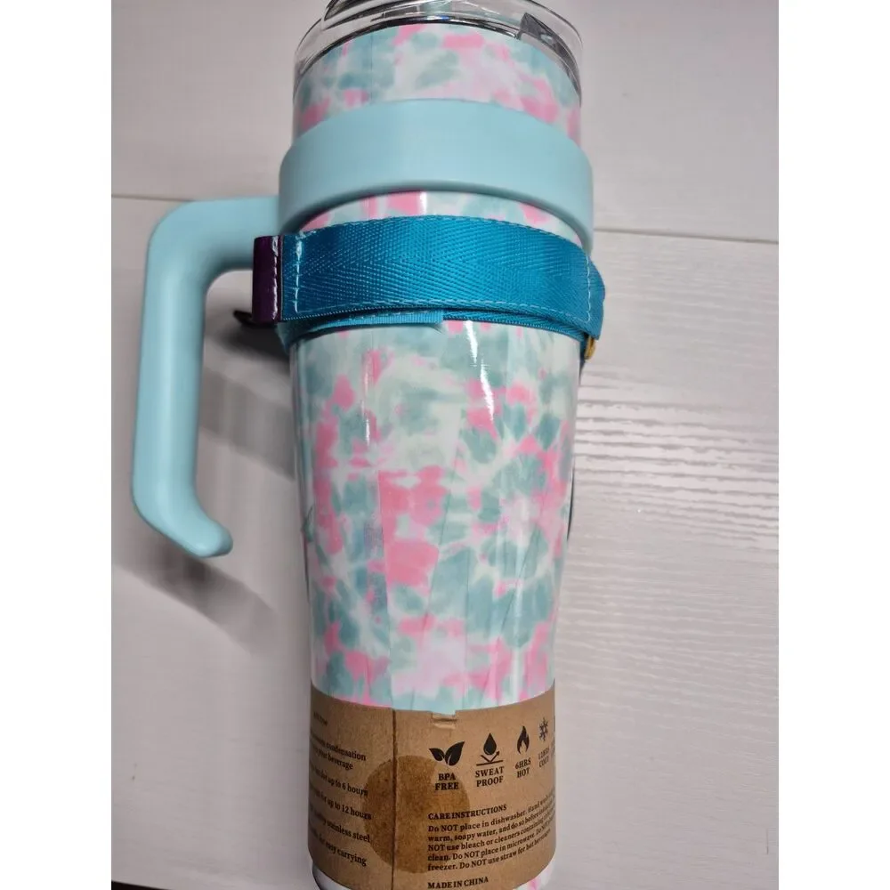 Little Mermaid Tumbler Pouch Set Insulated Water Bottle Holder w/ Phone & Zipper